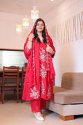 Floral Radiance Embroidered Georgette Salwar Set